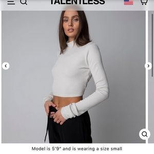 TALENTLESS long sleeve top in BONE color.